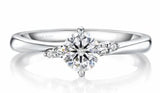 Moissanite 4-Claw Petite Solitaire Ring