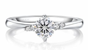 Moissanite 4-Claw Petite Solitaire Ring