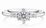Moissanite 6-Claw Cluster Ring
