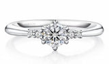 Moissanite 6-Claw Cluster Ring