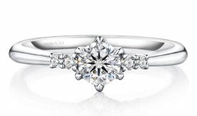 Moissanite 6-Claw Cluster Ring
