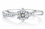 Moissanite 6-Claw Bypass Ring