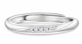 Moissanite Adjustable Twist Ring