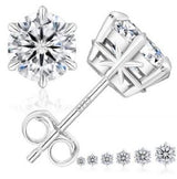 Moissanite 6-Claw Sharp Stud Earrings