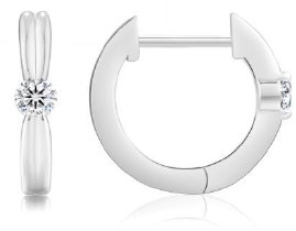 Moissanite Huggie Hoop Earrings