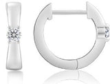 Moissanite Slim Huggie Hoop Earrings