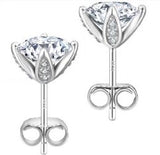 Moissanite Tulip Stud Earrings