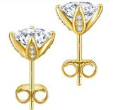 Moissanite Tulip Stud Earrings