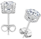 Moissanite Crown Stud Earrings