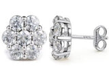 Moissanite Flower Cluster Stud Earrings